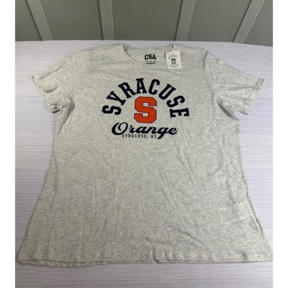 CSA Syracuse University Orange T-Shirt Womens 2XL Oatmeal Heather Gray NWT
